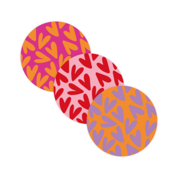 Kado Stickers | Hartjes - 3 varianten (12 stuks)