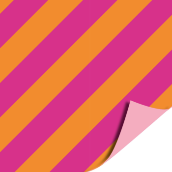 Kadopapier | Pink - Orange Stripes (30cmx3m)