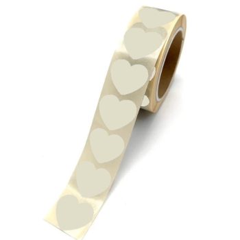 Sluit Stickers | Klein Hartje Beige (50 stuks)
