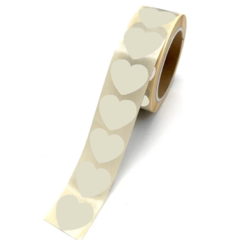 Sluit Stickers | Klein Hartje Beige (50 stuks)