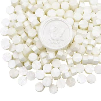 WAX SEAL BEADS | Parelmoer wit | 100 stuks