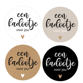 Kado Stickers | Een kadootje voor jou Kraft (12 stuks)