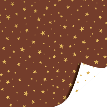 Kadopapier | Mokka Stars Gold (30cmx3m)