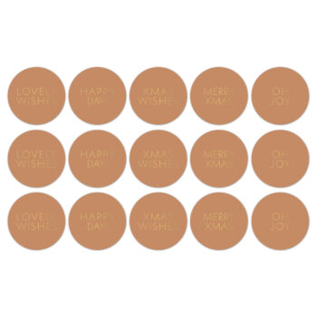 Kado Stickers | Xmas Wishes Fudge Goud (10 stuks)