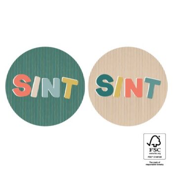 Kado Stickers | Sint Letters Duo Goud (10 stuks)