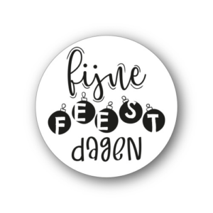 Kado Stickers | Fijne feestdagen kerstbal  (10 stuks)