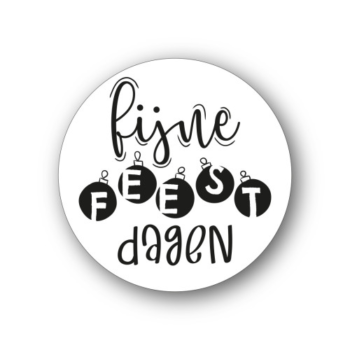Kado Stickers | Fijne feestdagen kerstbal (10 stuks)