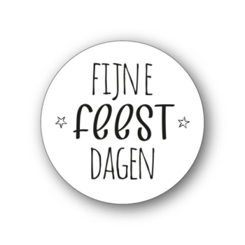 Kado Stickers | Fijne feestdagen sterren (10 stuks)