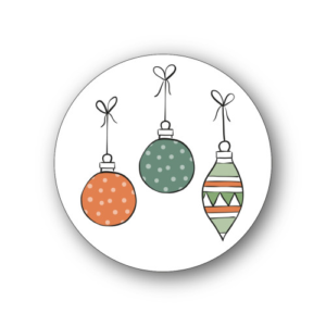 Kado Stickers | 3 hangende kerstballen (10 stuks)