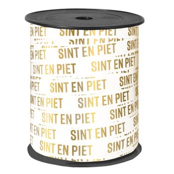 Krullint | Sint en Piet wit goud | 10mm (5m)