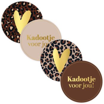 Kado Stickers |  Kadootje voor jou mokka (12 stuks)