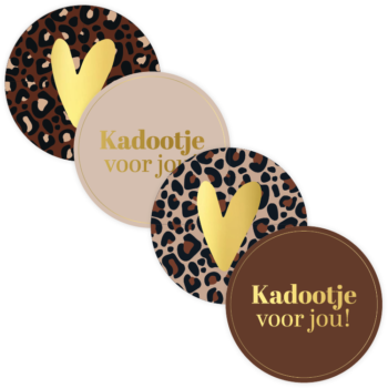 Kado Stickers | Kadootje voor jou mokka (12 stuks)