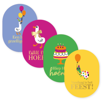 Kado Stickers | PartyTime with Goose (12 stuks)