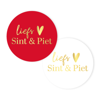 Kado Stickers | Liefs Sint en Piet (10 stuks)