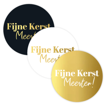 Kado Stickers | Fijne Kerst Meester (12 stuks)
