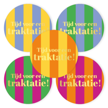 Kado Stickers | Tijd voor een traktatie (10 stuks)