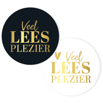 Kado Stickers | Veel Lees Plezier Zwart wit (10 stuks)