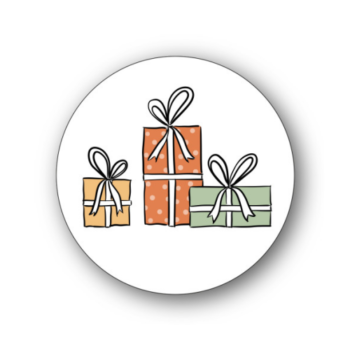 Kado Stickers | 3 kadootjes met strik (10 stuks)