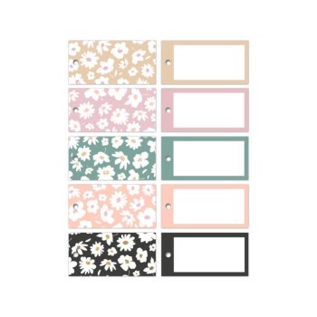Kadolabel | Millefleur Flowers (set van 5)
