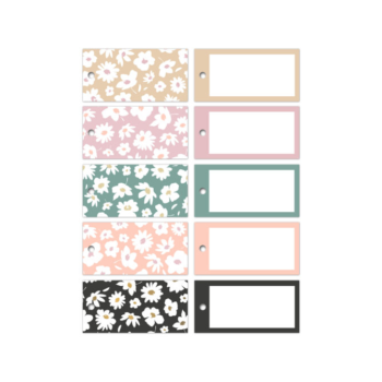 Kadolabel | Millefleur Flowers (set van 5)
