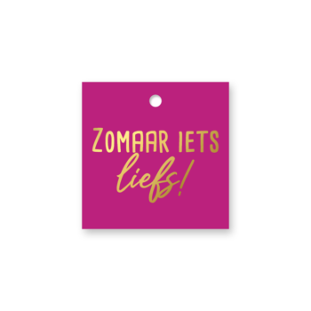 Kadolabel | Zomaar iets liefs Roze (set van 5)