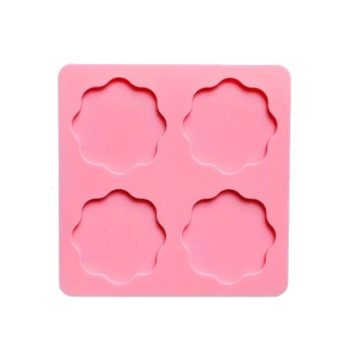 WAX SEAL | Siliconen mal Bloem Roze 4 cirkels