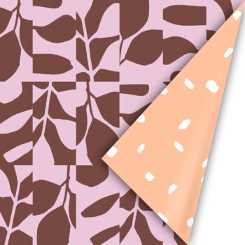 Kadopapier | Abstract Botanics Warm (50cmx3m)