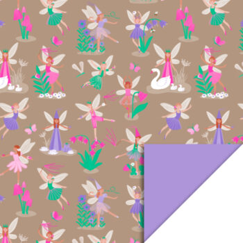 Kadopapier | Fairy Tale Taupe – Lilac (30cmx3m)