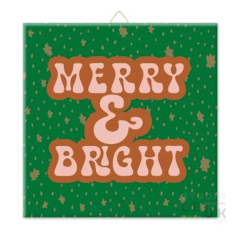 Tegeltje - Merry and Bright Kerst