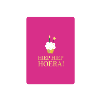Cadeaukaartje  | A7 - Hiep Hiep Hoera Cake