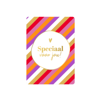Cadeaukaartje  | A7 - Speciaal voor jou - Stripe