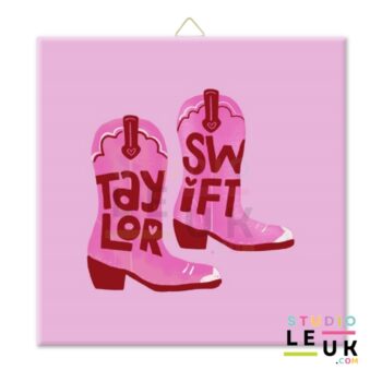 Tegeltje - Taylor Swift Pink Boots