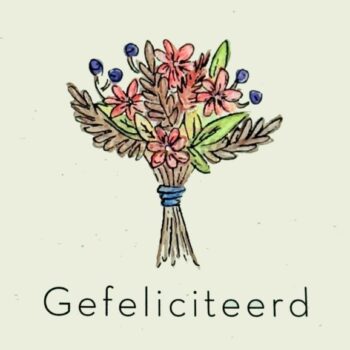 Ansichtkaartje | Gefeliciteerd Bloemen