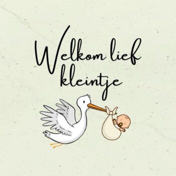 Ansichtkaartje | Welkom lief kleintje