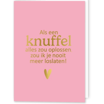 A6 Kaartje | Een knuffel oplossen - dubbel