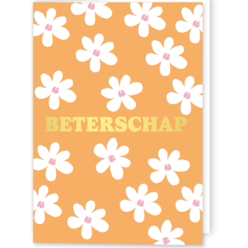 A6 Kaartje | Beterschap Bloem - dubbel