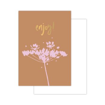 Cadeaukaartje  | A7 - Lila FLower Enjoy