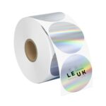 Traktatie sticker rond holografisch