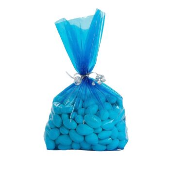 blokzakje | Transparant traktatiezakje Blauw (10 stuks)