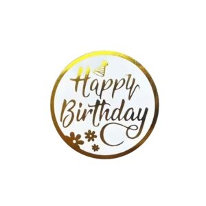 Sluit Stickers | Happy Birthday Goud (40 stuks)