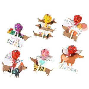 LollyKaartjes | Birthday Teckeltjes (6 stuks)