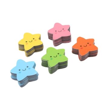Magneetjes - Sterretjes smiley 5 kleuren