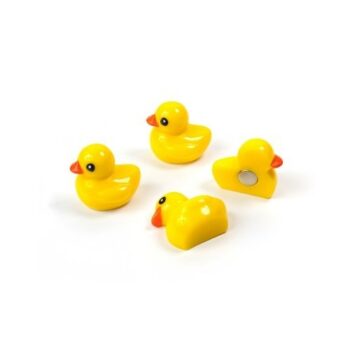 Magneetjes - Set van 4 gele eendjes