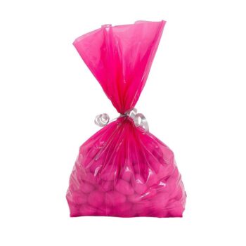 blokzakje | Transparant traktatiezakje Roze (10 stuks)