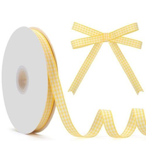 Studioleuk stoffenlint geelwit