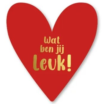 Ansichtkaartje | Wat ben jij leuk hartvorm