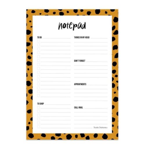 Notebook notepad leppard small