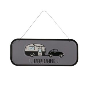 Studioleuk metalplate happycamperzwart