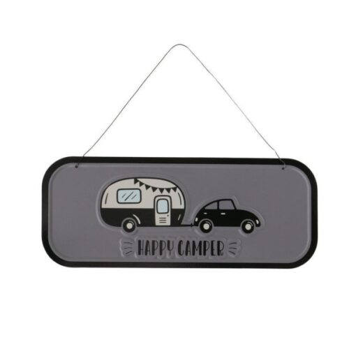 Studioleuk metalplate happycamperzwart