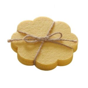 Studioleuk onderzetters vilt geel